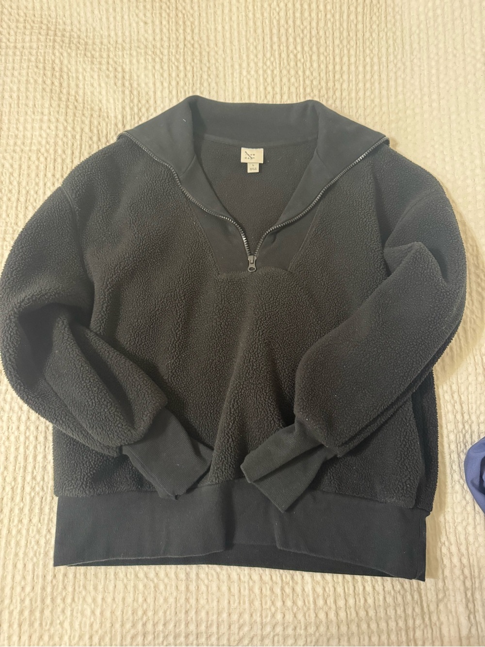 a new day Black Women's Half-Zip Fleece Sweater